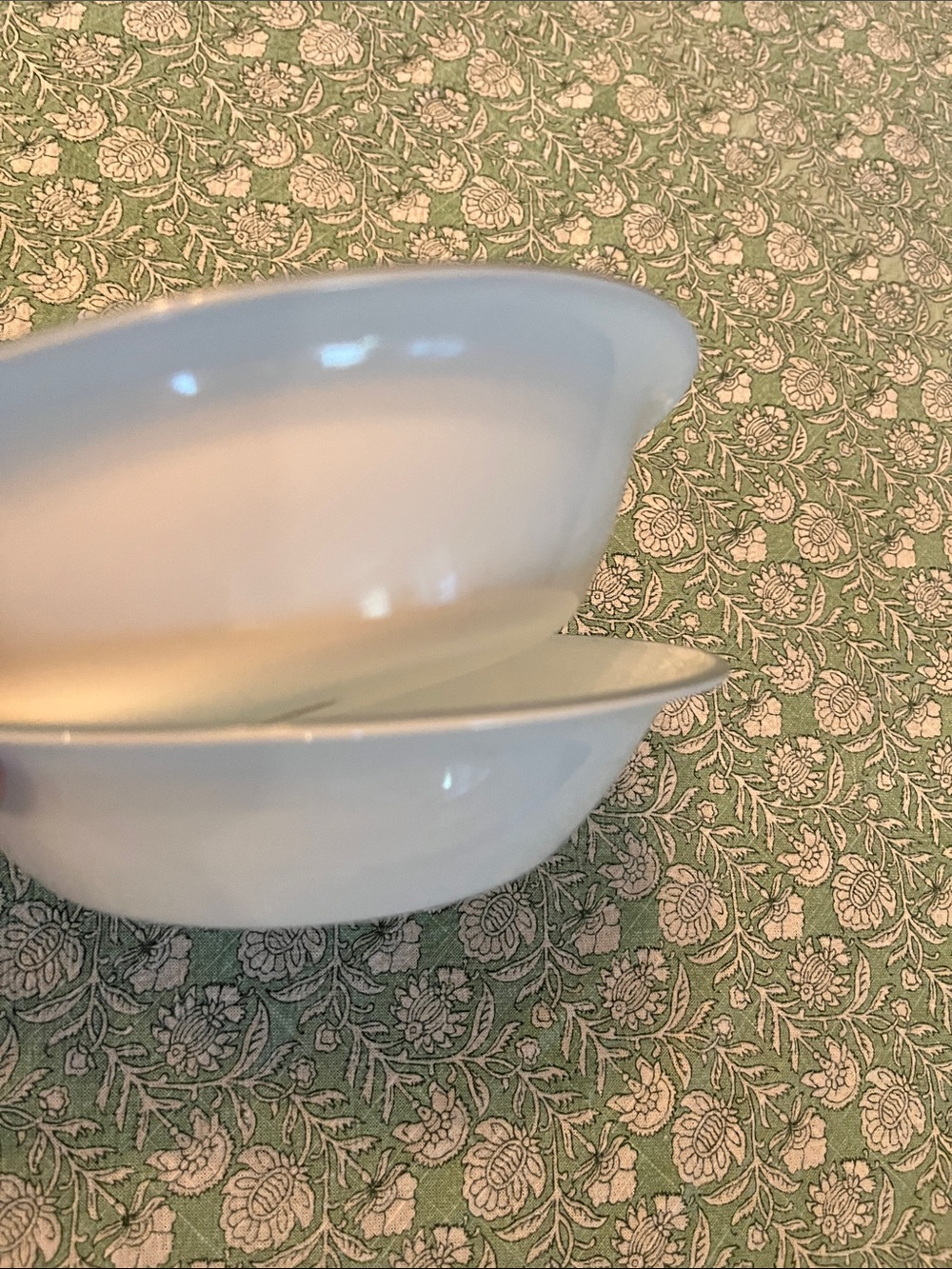 Corelle White Bowls with Thin Blue Rim - Set of 2